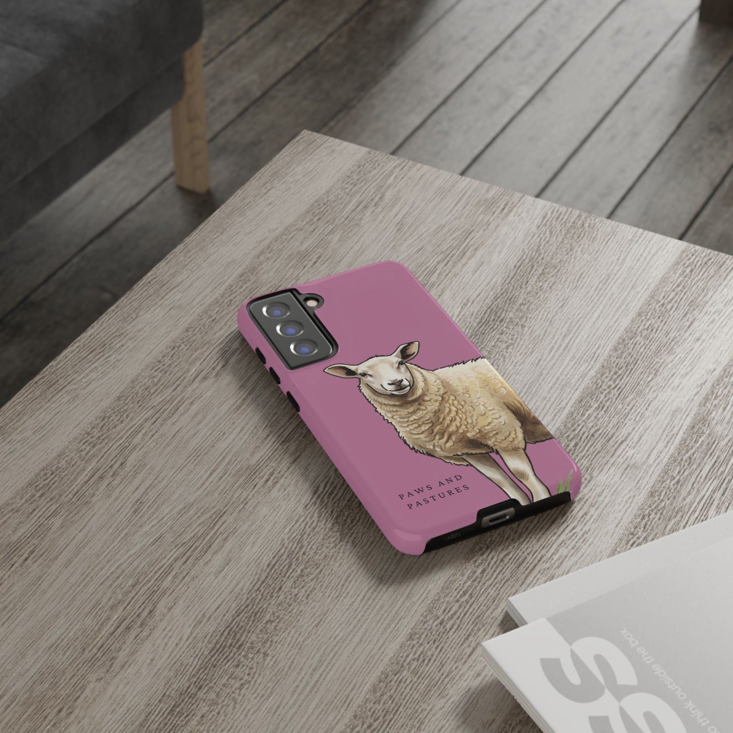 Pink Sheep Illustration Tough Phone Case