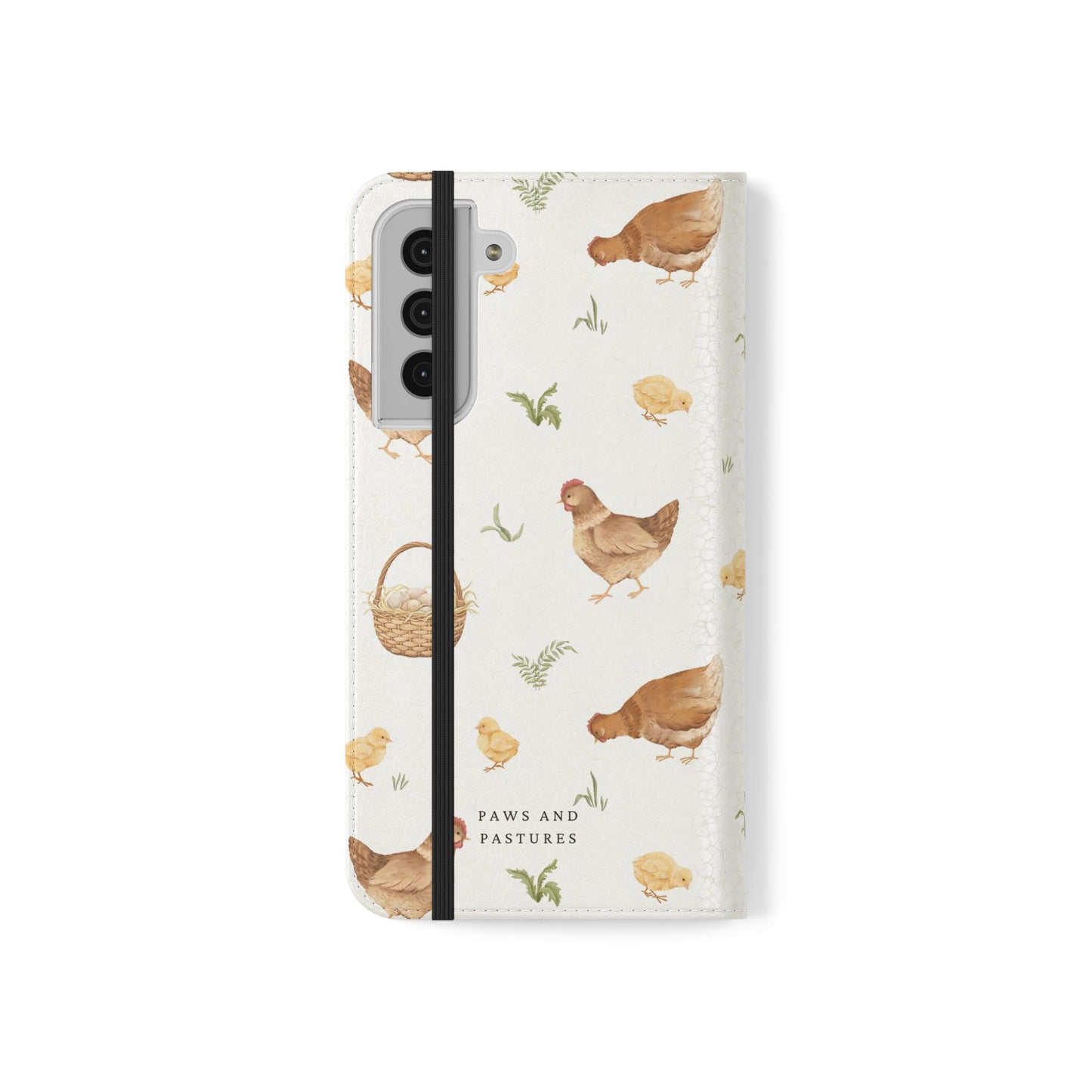 Flip Case – Watercolor Chickens & Baskets Phone Wallet Case