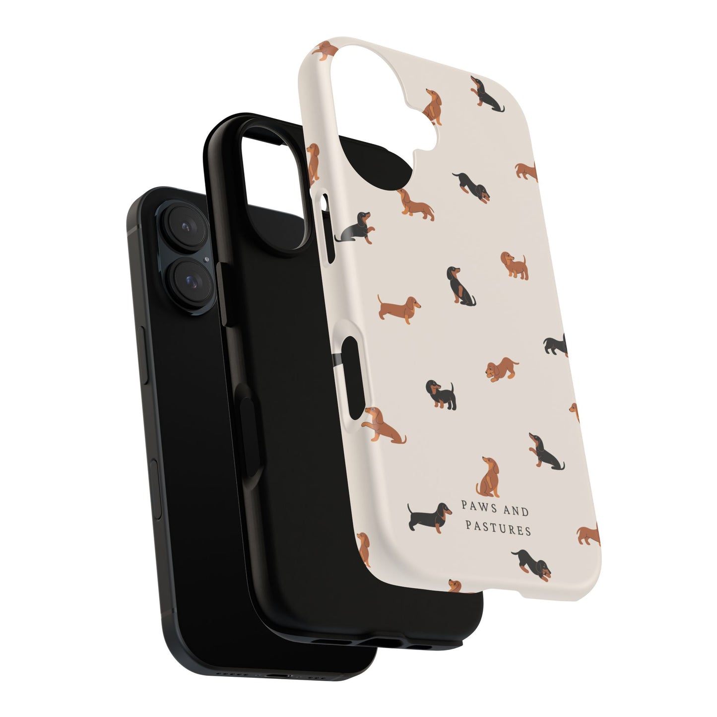 Dachshund Pattern Phone Case — Cute Wiener Dog Protective Cover