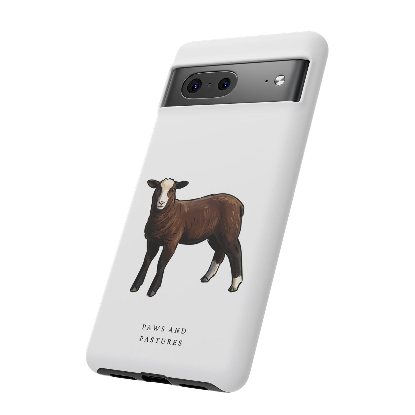 Zwartble Phone Case — Brown Sheep Illustration "Paws and Pastures"