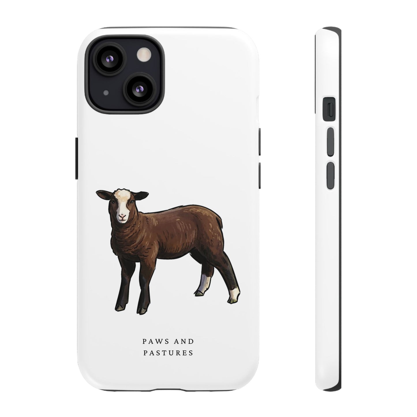 Zwartble Phone Case — Brown Sheep Illustration "Paws and Pastures"