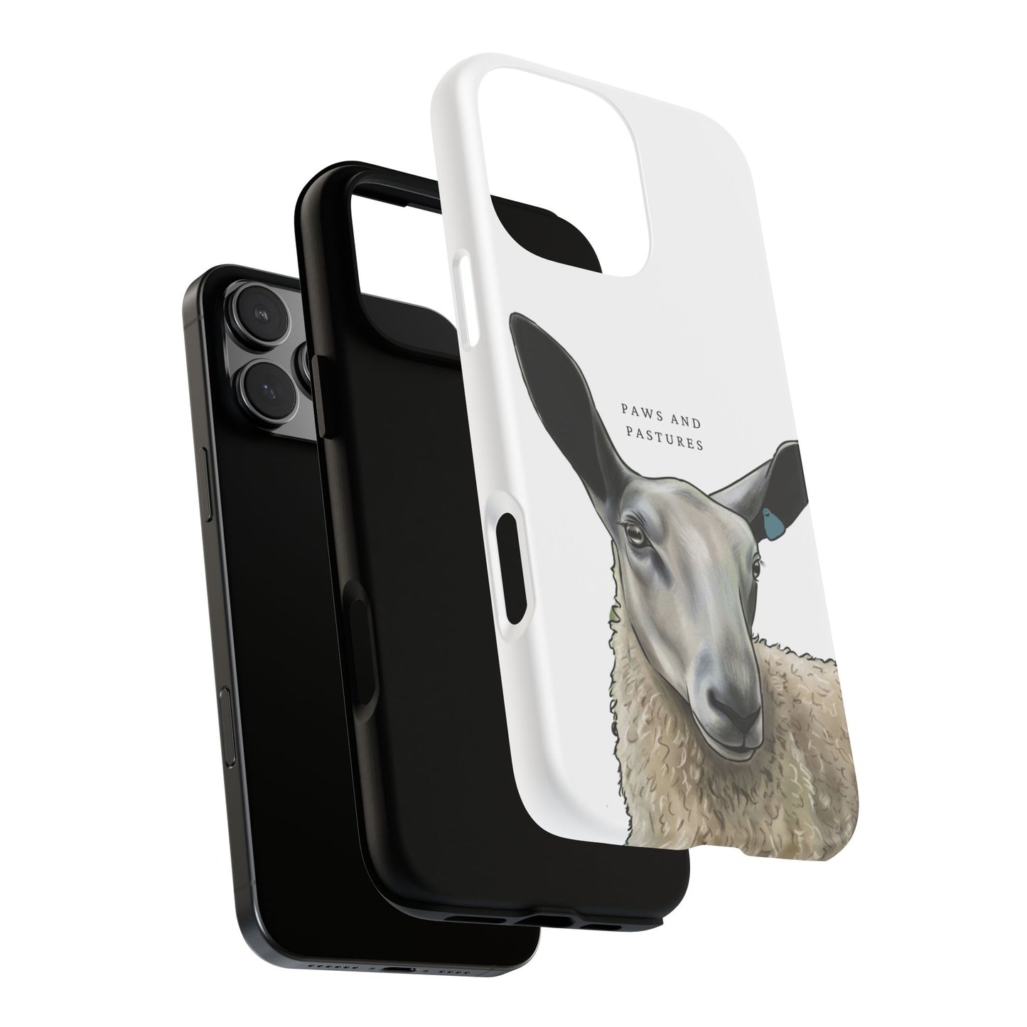 Blue Faced Leicester Sheep Portrait Phone Case – Paws and Pastures Protective Hard Case