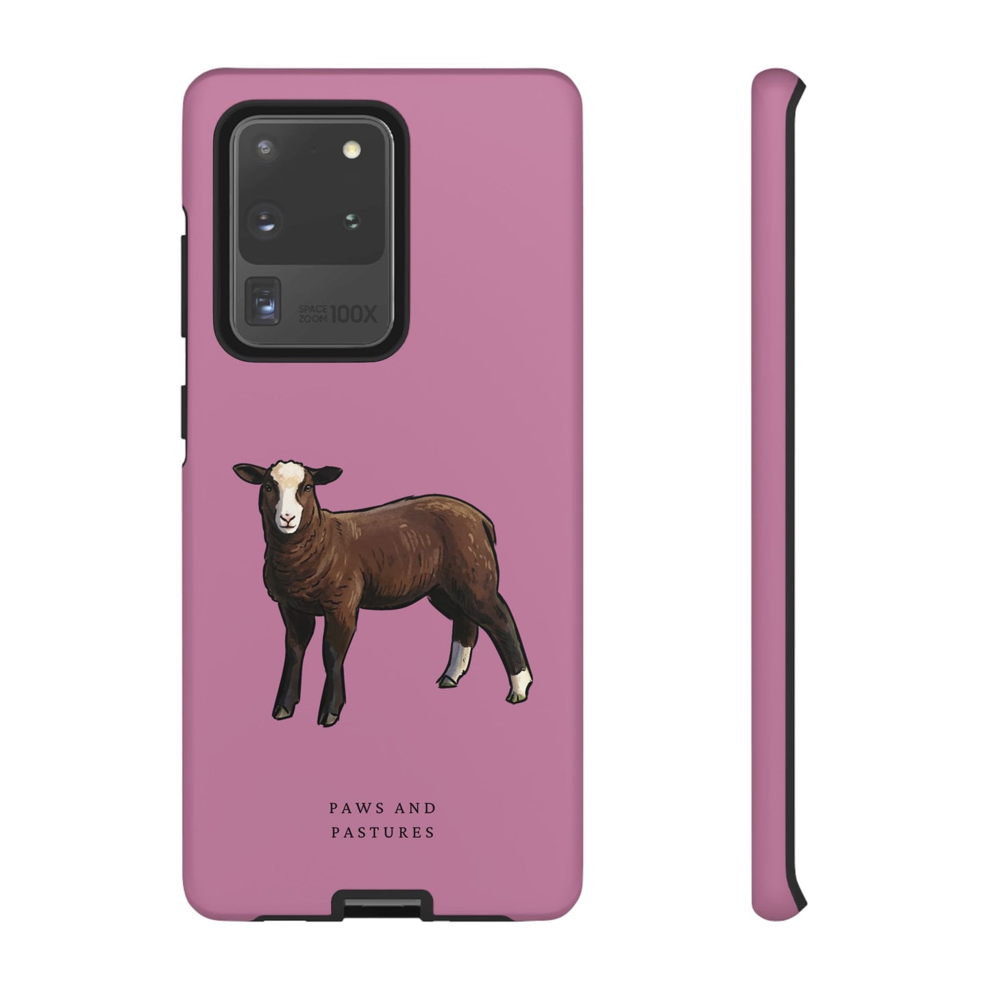 Zwartble Phone Case — Brown Sheep Illustration "Paws and Pastures"
