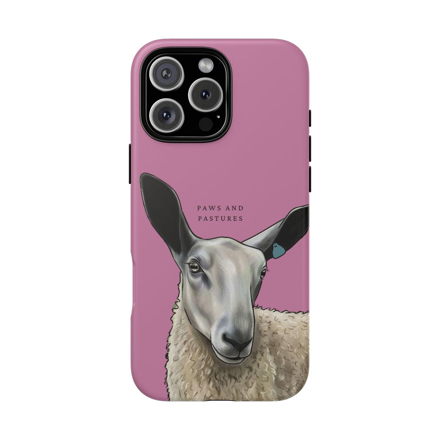 Blue Faced Leicester Sheep Portrait Phone Case – Paws and Pastures Protective Hard Case