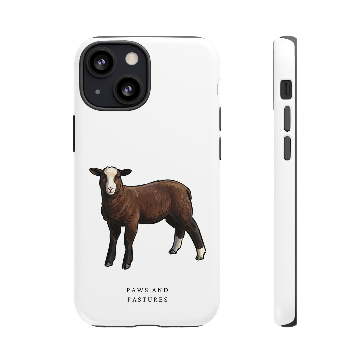 Zwartble Phone Case — Brown Sheep Illustration "Paws and Pastures"