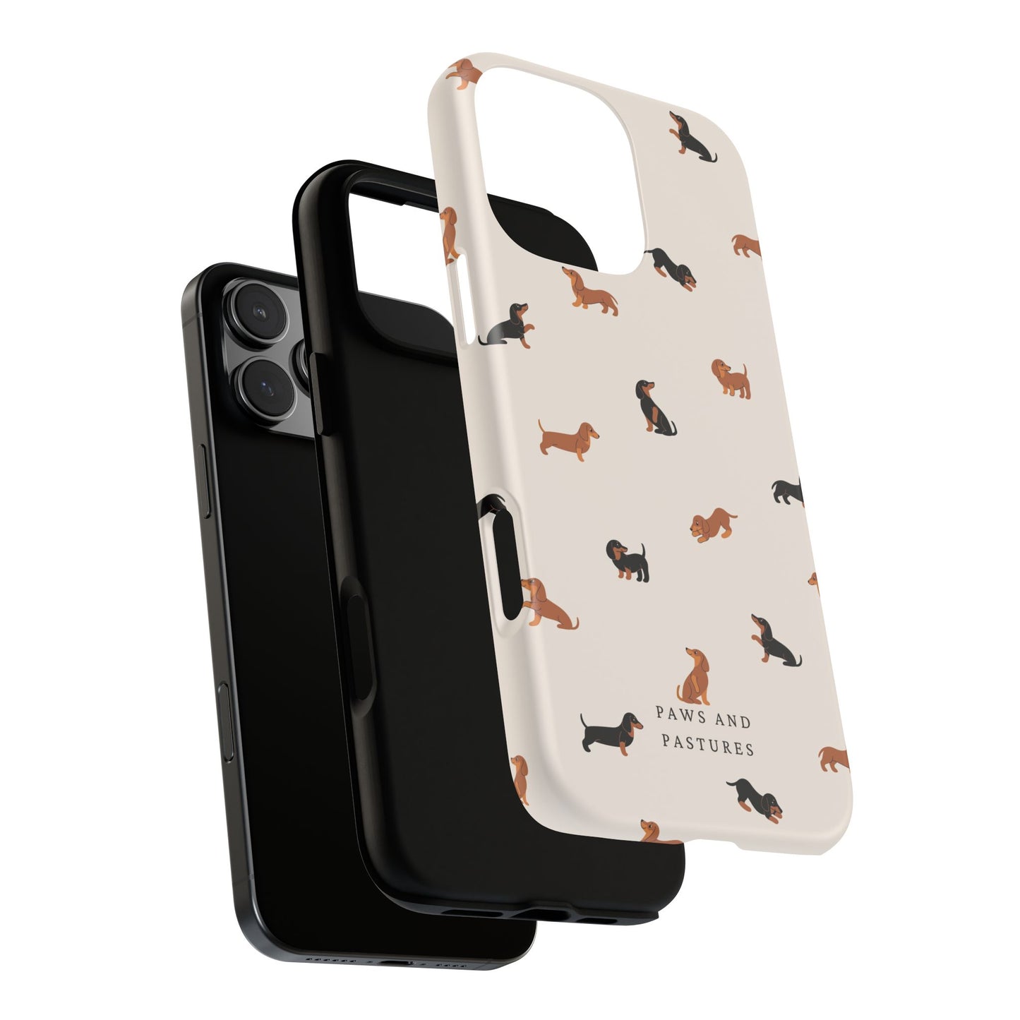 Dachshund Pattern Phone Case — Cute Wiener Dog Protective Cover