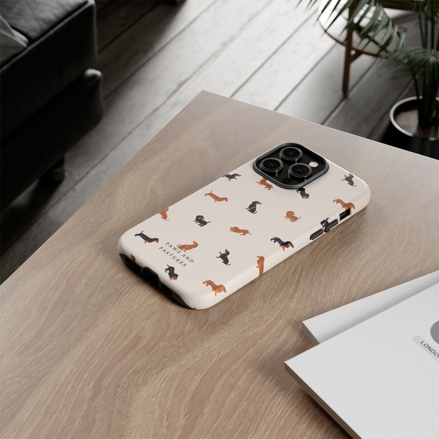 Dachshund Pattern Phone Case — Cute Wiener Dog Protective Cover