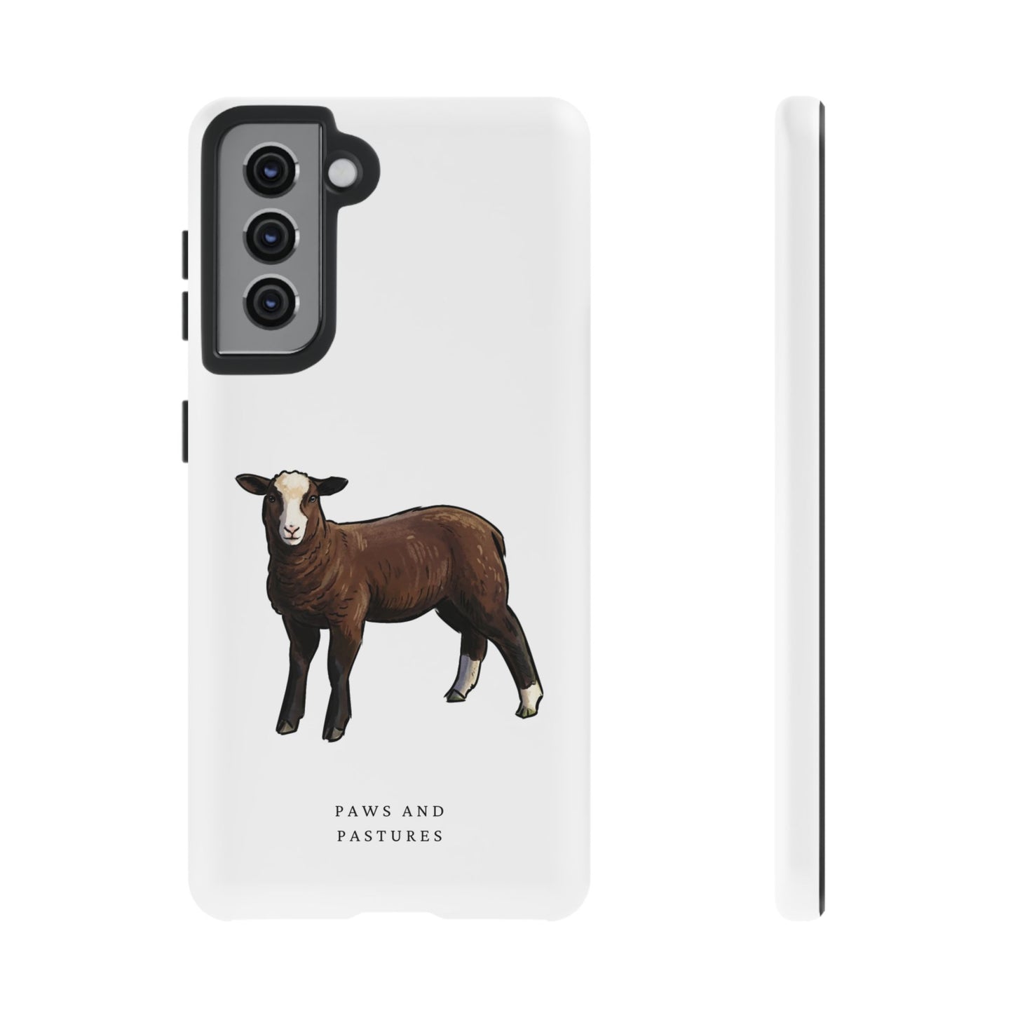 Zwartble Phone Case — Brown Sheep Illustration "Paws and Pastures"