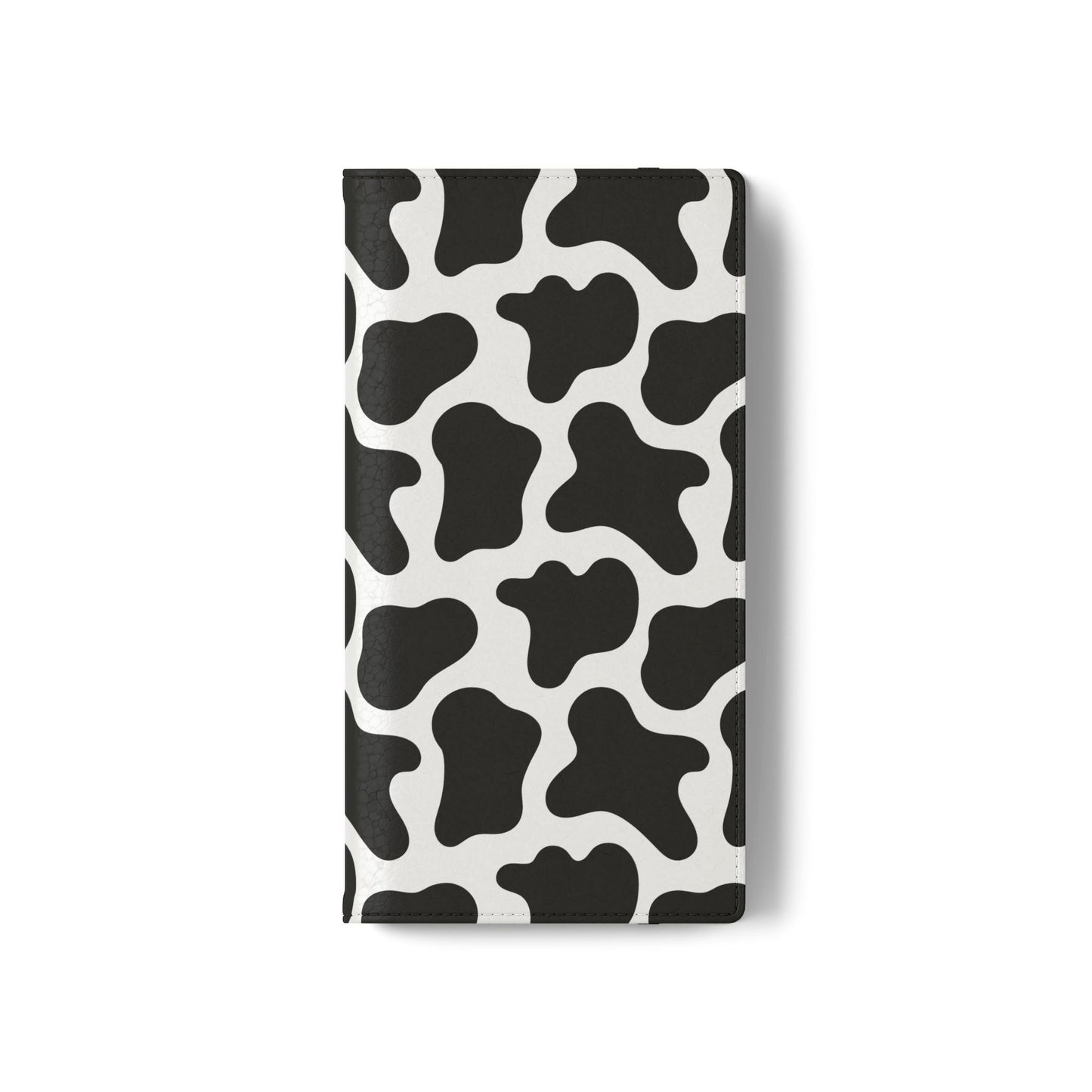 Cow Print Flip Phone Case — Black & White Wallet Flip Case
