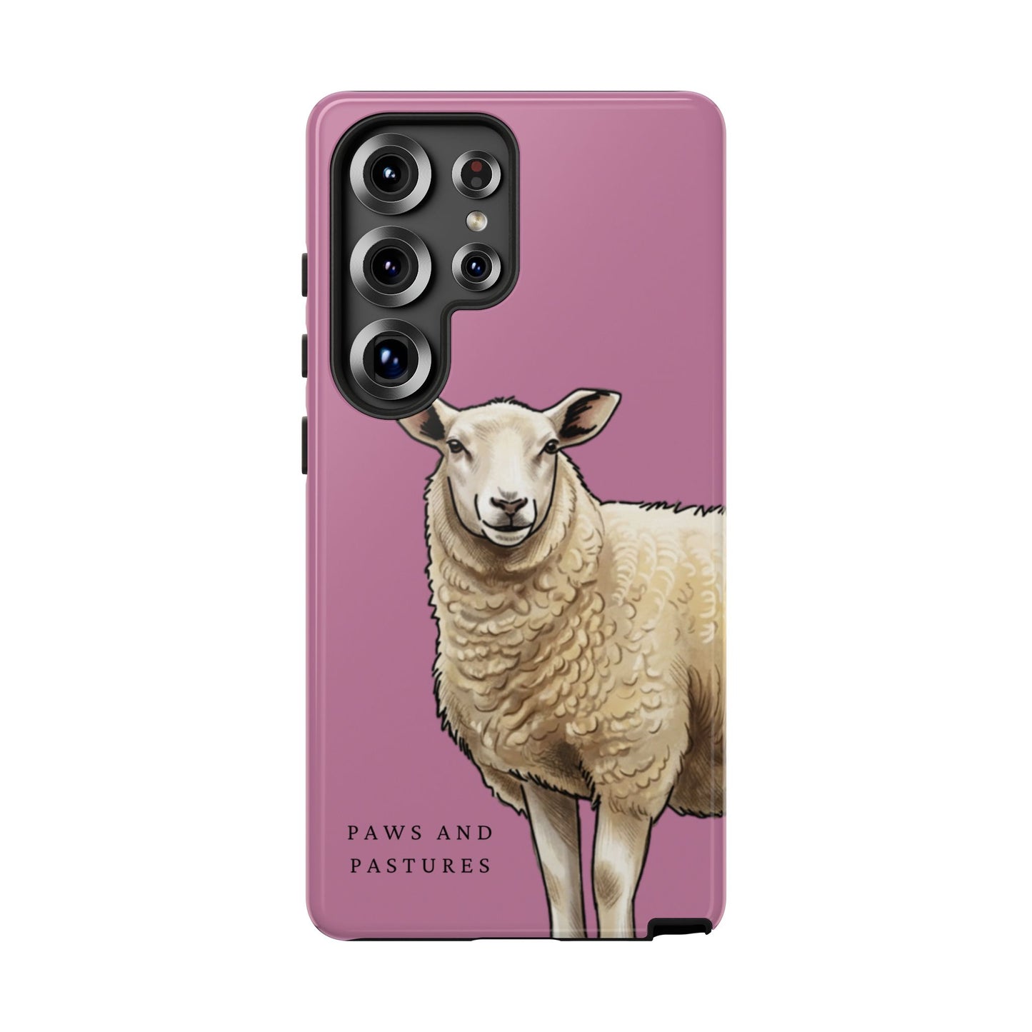 Pink Sheep Illustration Tough Phone Case