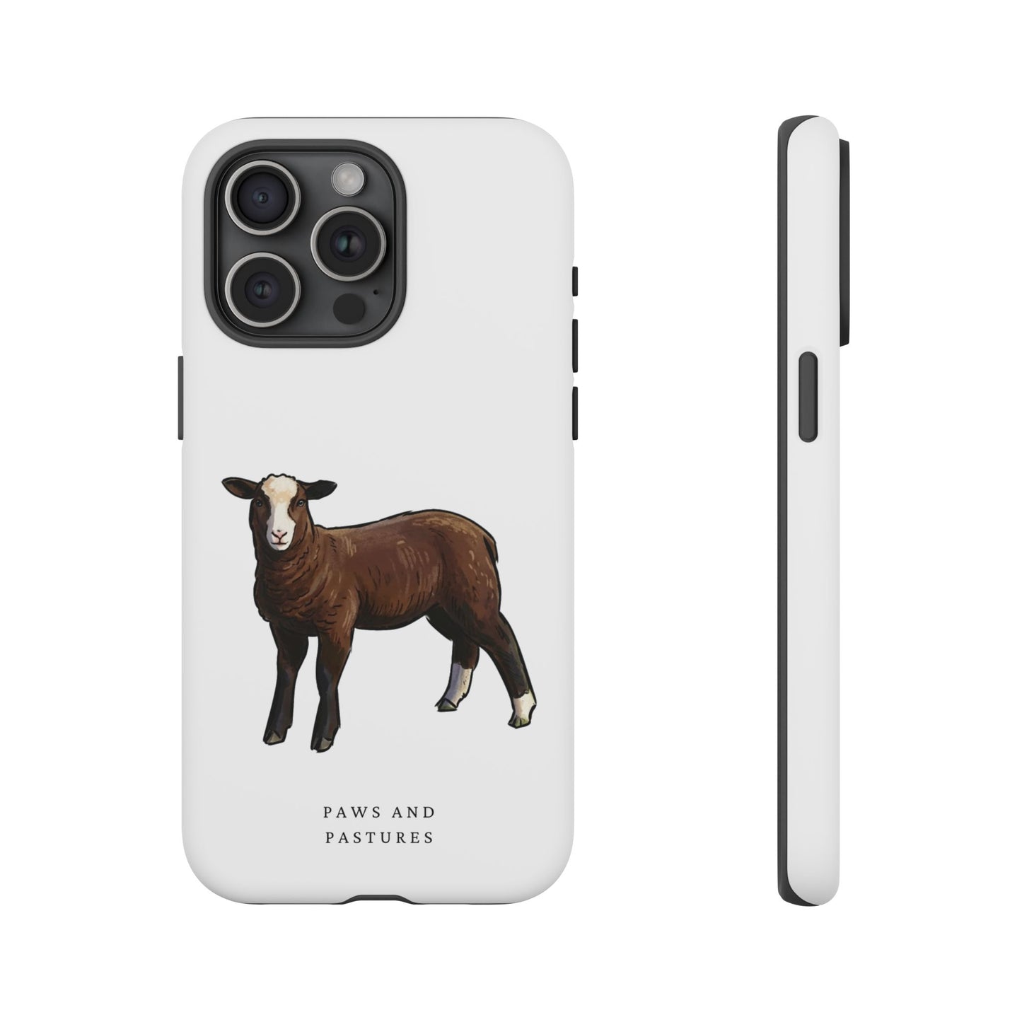 Zwartble Phone Case — Brown Sheep Illustration "Paws and Pastures"