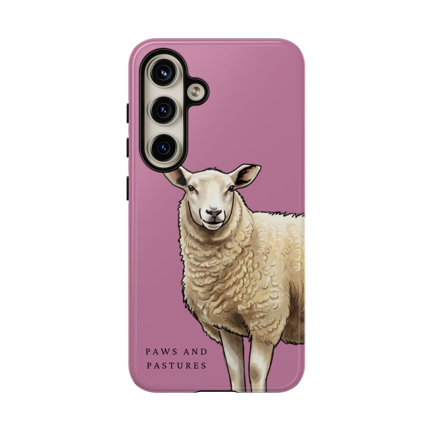 Pink Sheep Illustration Tough Phone Case