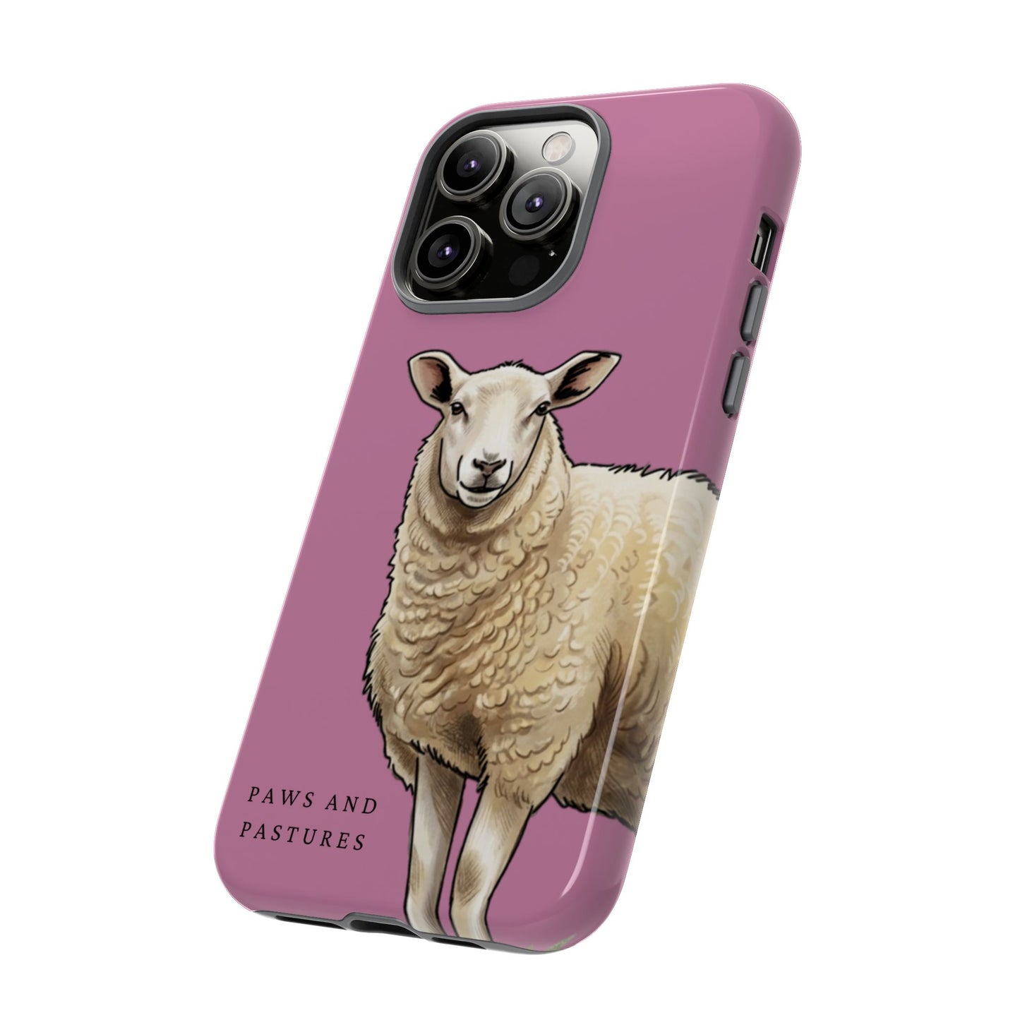 Pink Sheep Illustration Tough Phone Case