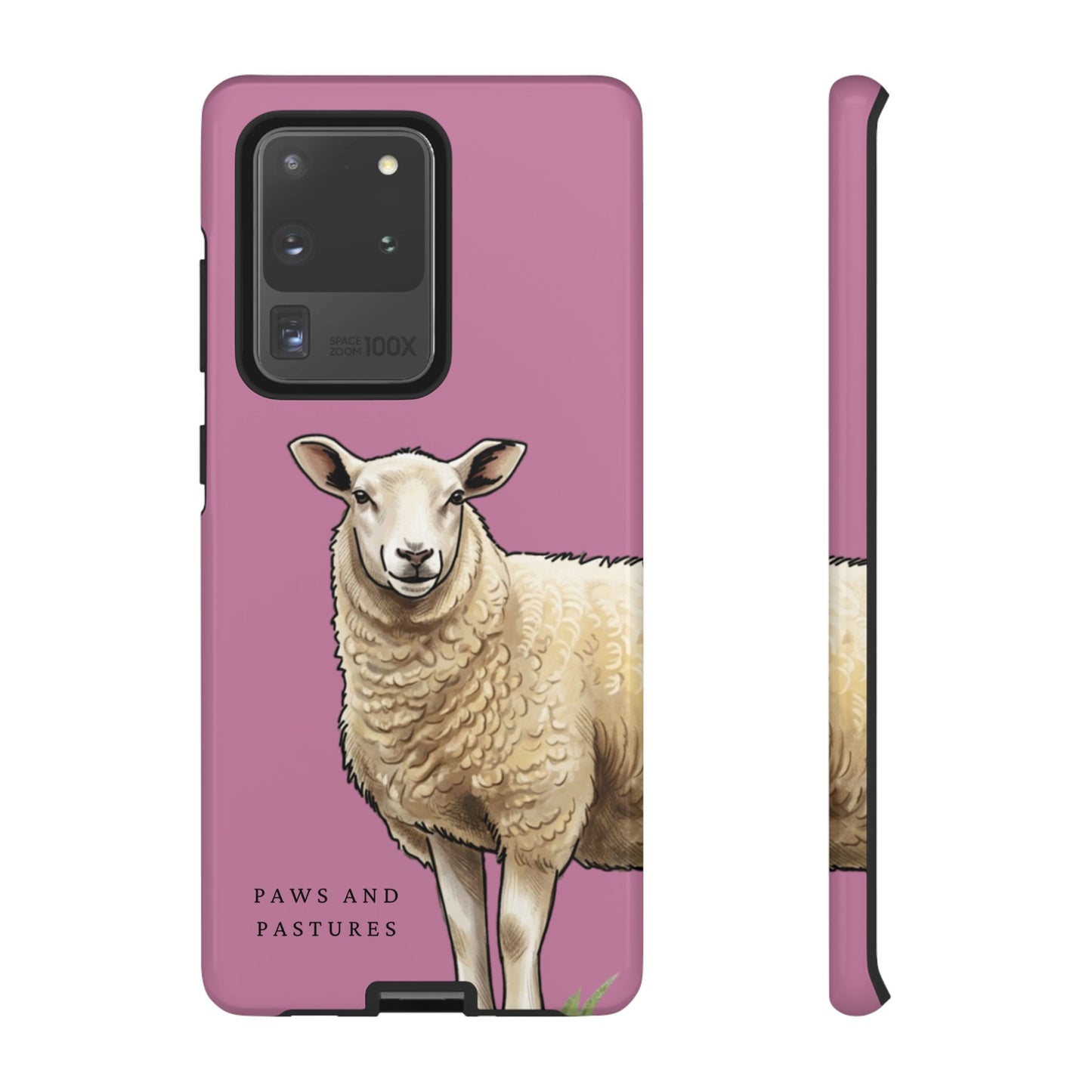 Pink Sheep Illustration Tough Phone Case