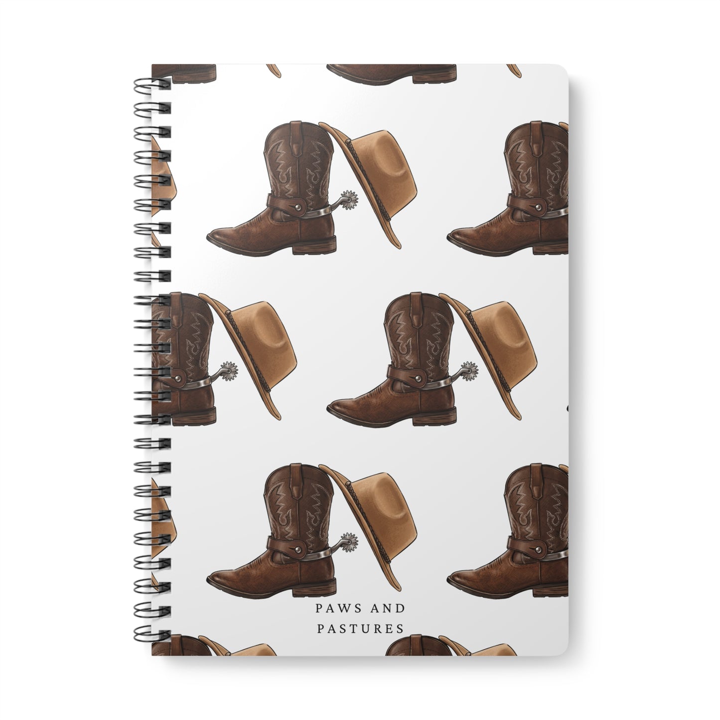 Spurs and Hat Pattern A5 Notebook