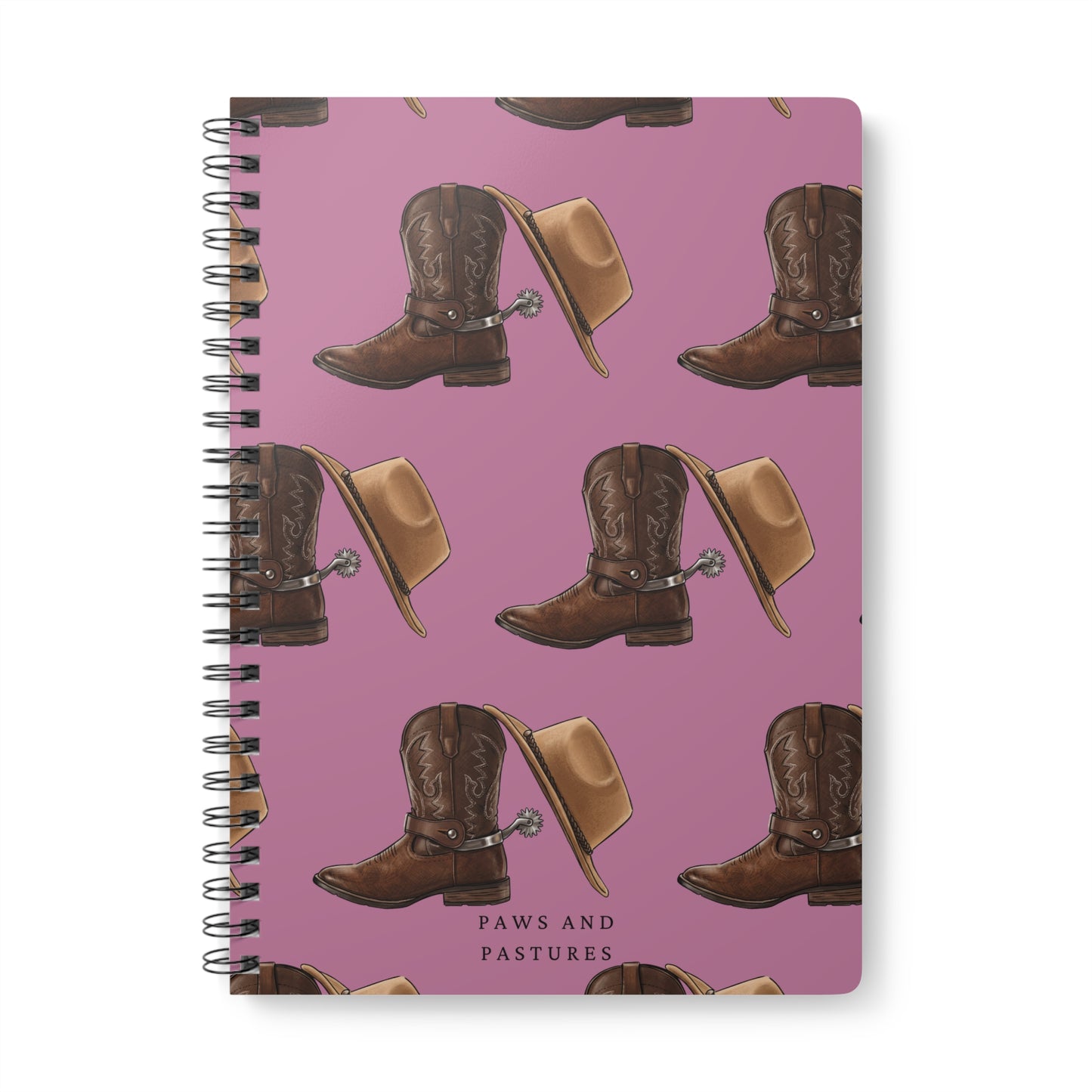 Spurs and Hat Pattern A5 Notebook