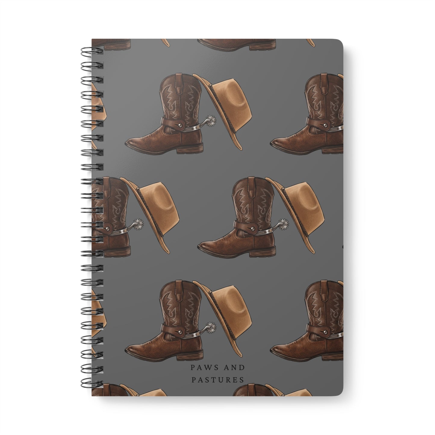 Spurs and Hat Pattern A5 Notebook