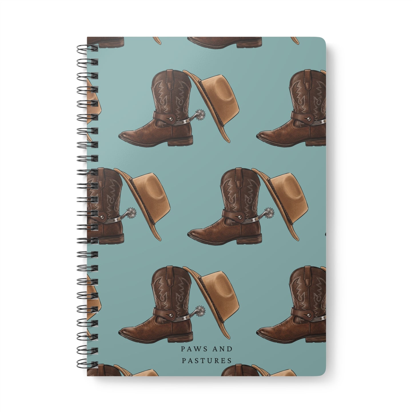 Spurs and Hat Pattern A5 Notebook