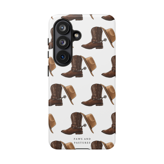 Spurs and Hat Pattern Samsung Phone Case