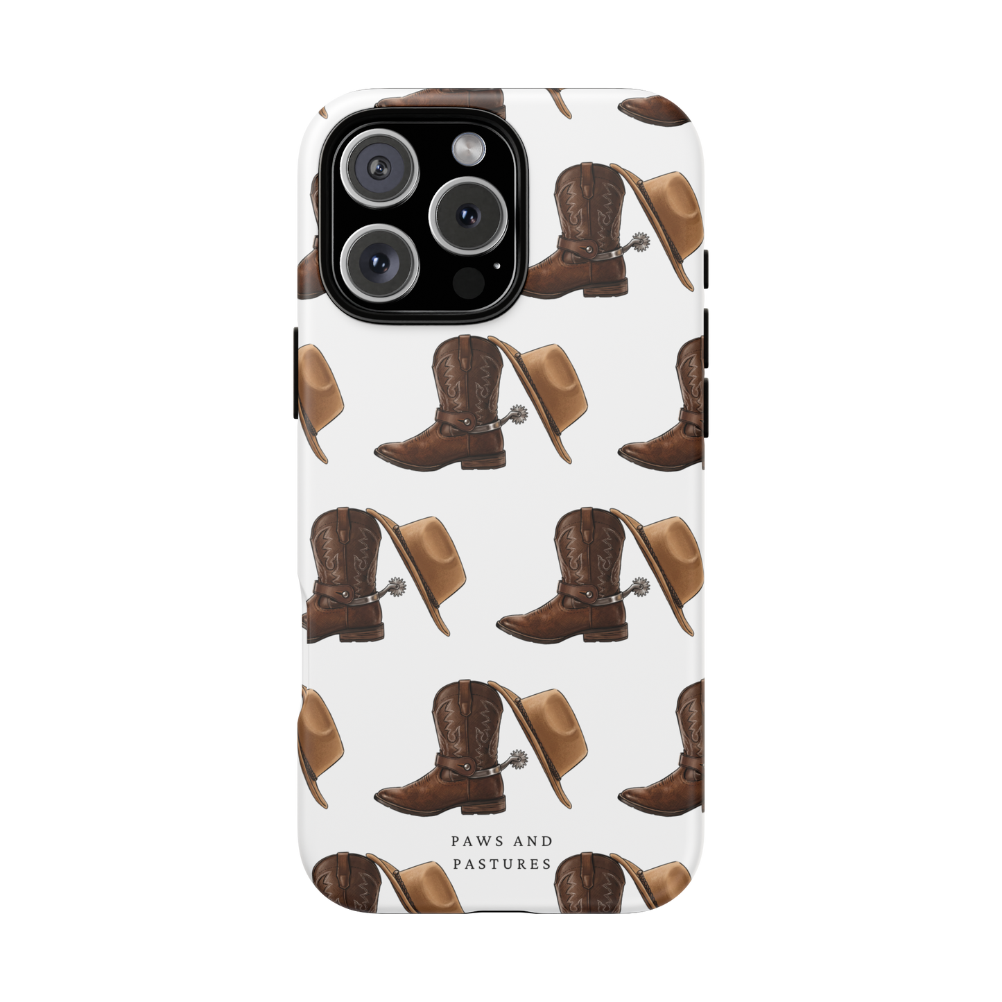 Spurs and Hat Pattern iPhone Case