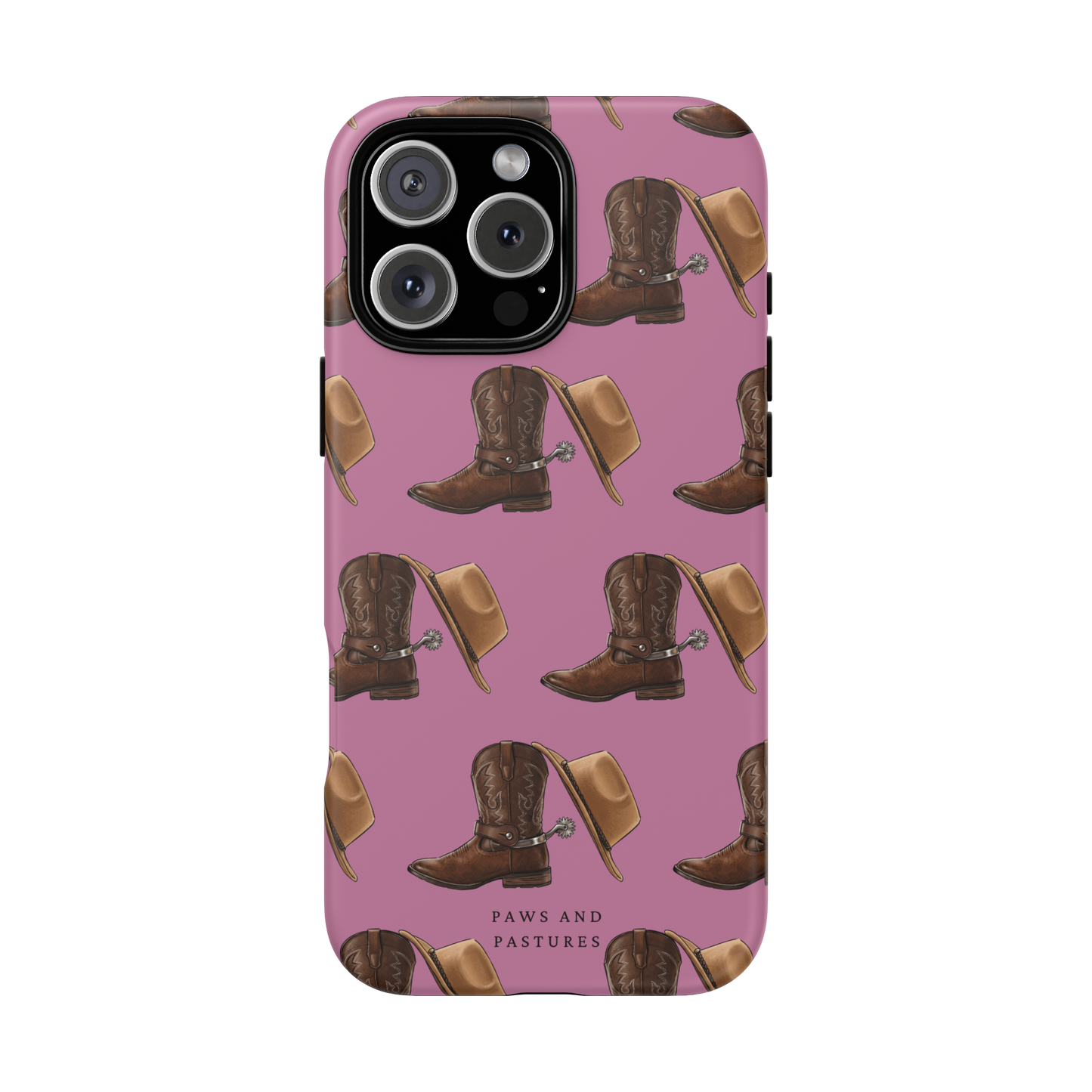 Spurs and Hat Pattern iPhone Case