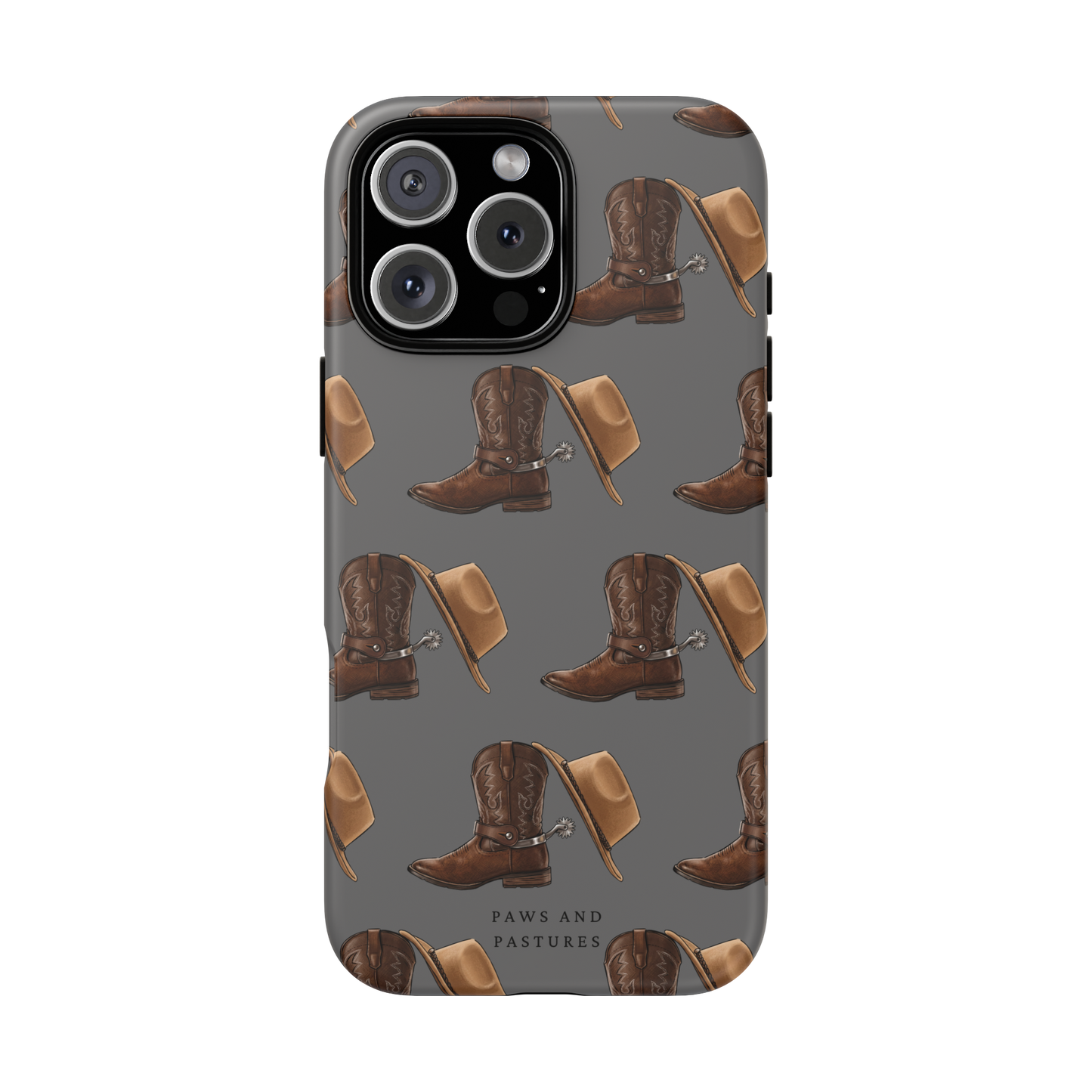 Spurs and Hat Pattern iPhone Case