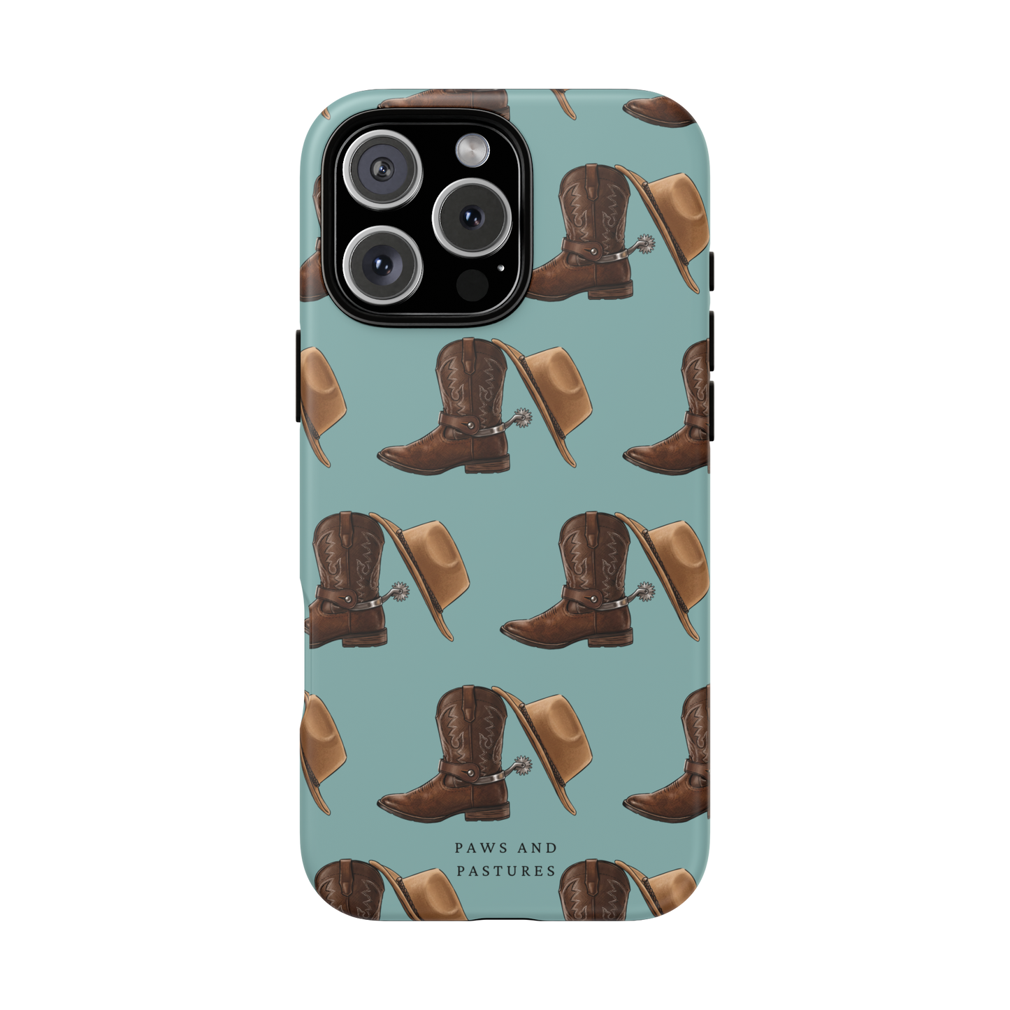 Spurs and Hat Pattern iPhone Case